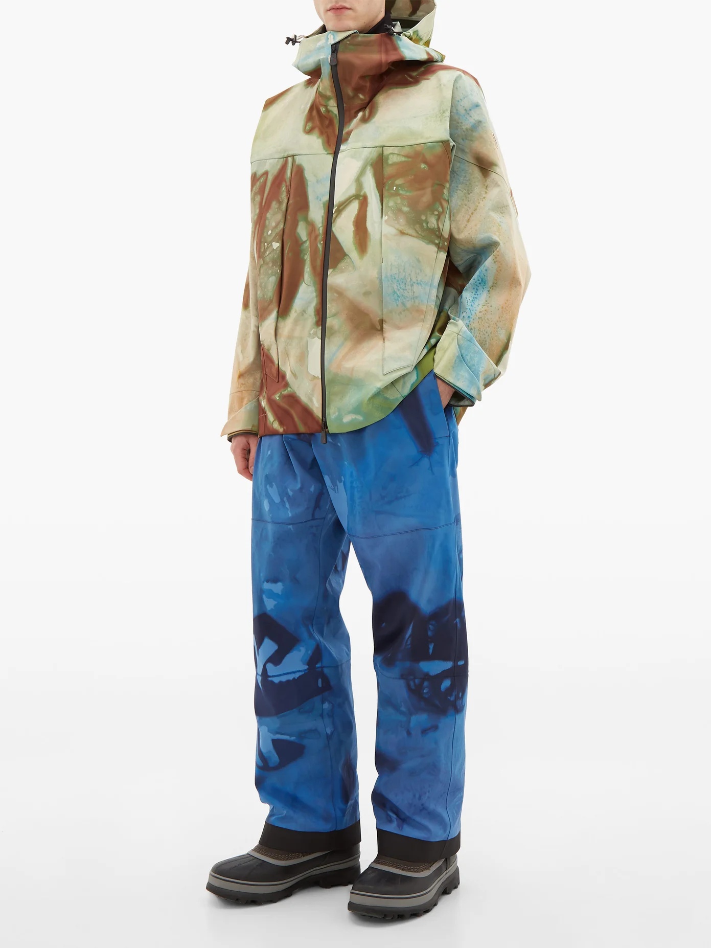 Tie-dye print technical ski trousers - 2