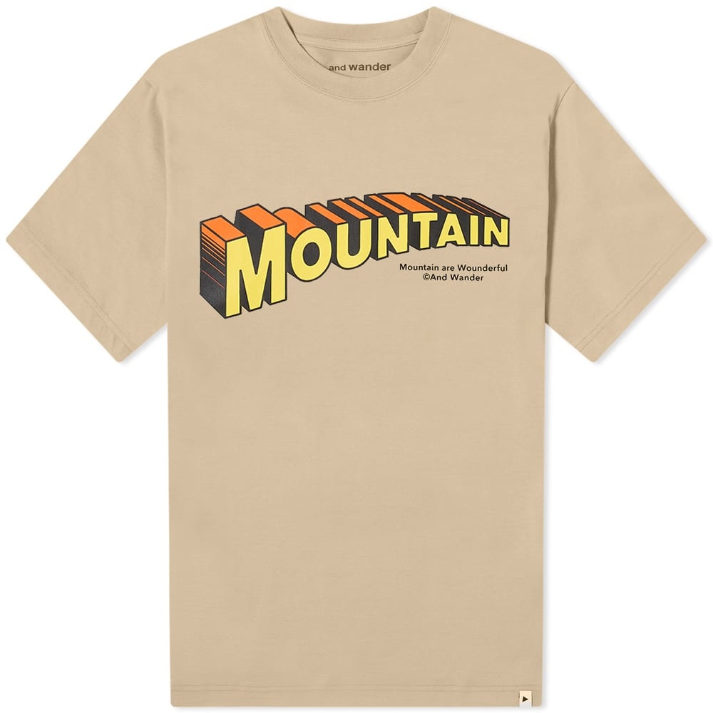 and wander x Jerry Ukai Mountain Tee - 1