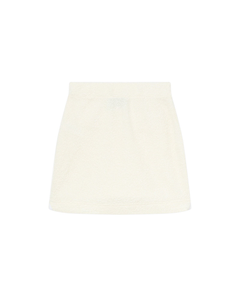 CASABLANCA Off-White Terry Mini Skirt outlook