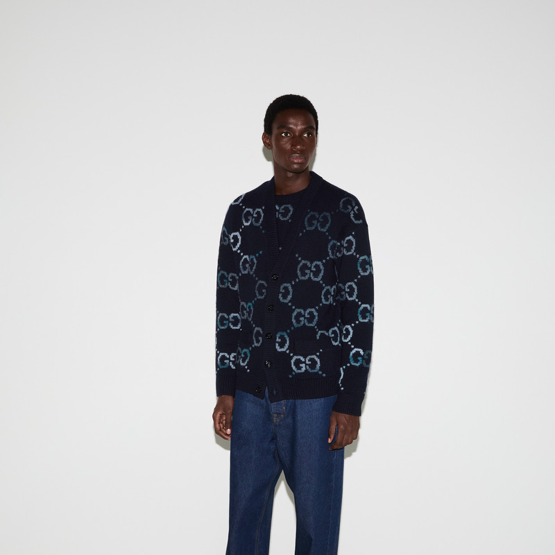 Wool cardigan with GG intarsia 3