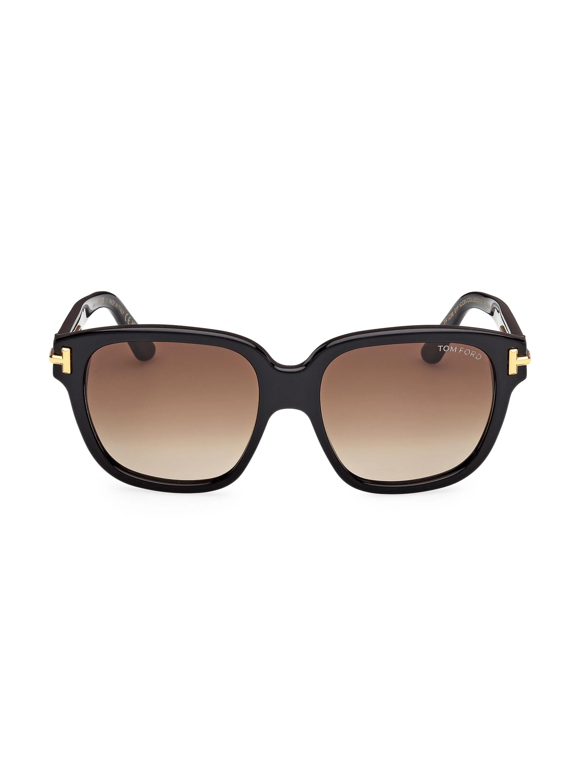 Women's ICON 58MM Square Sunglasses - Shiny Black Brown - 1