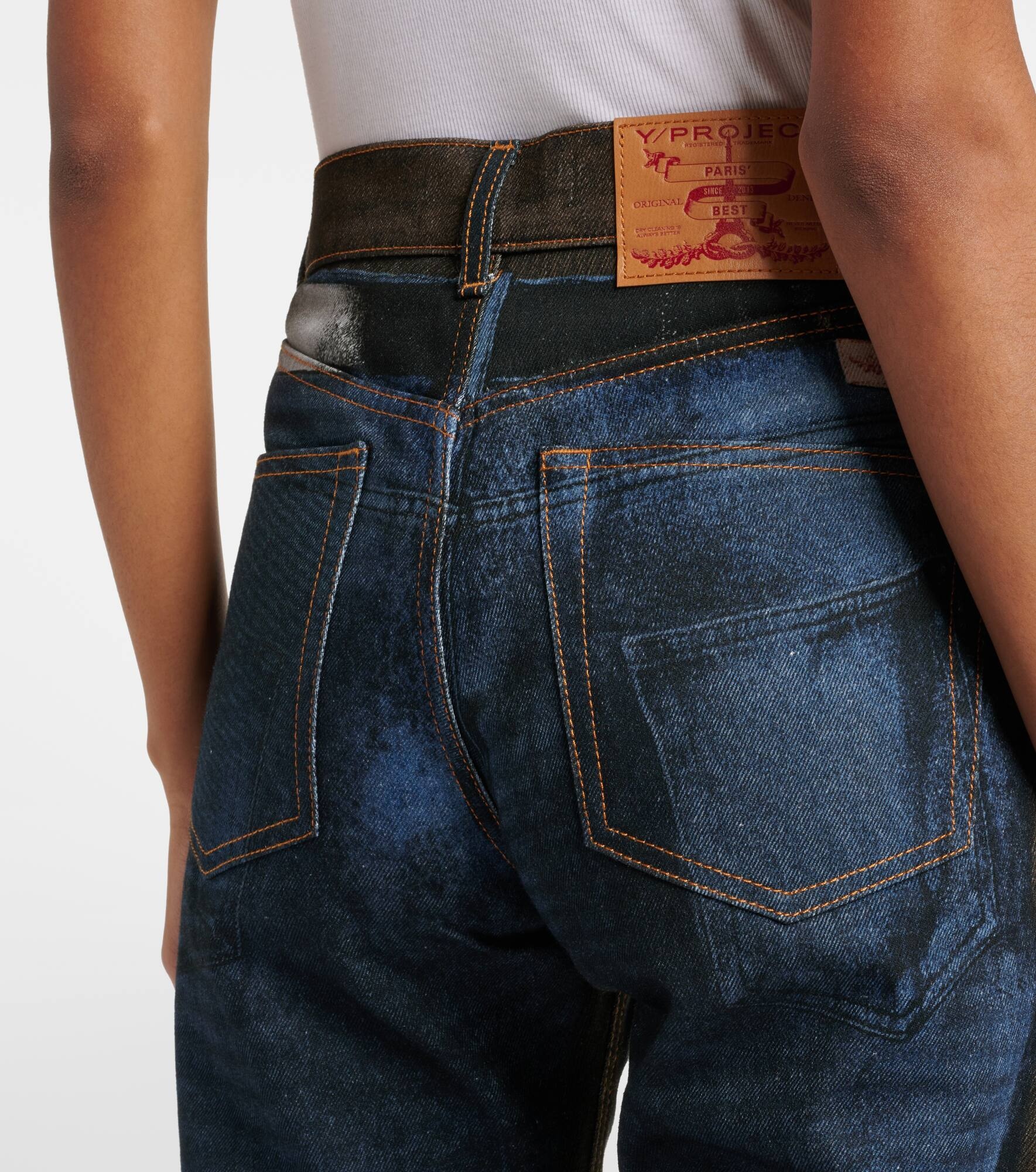 Printed straight jeans - 5