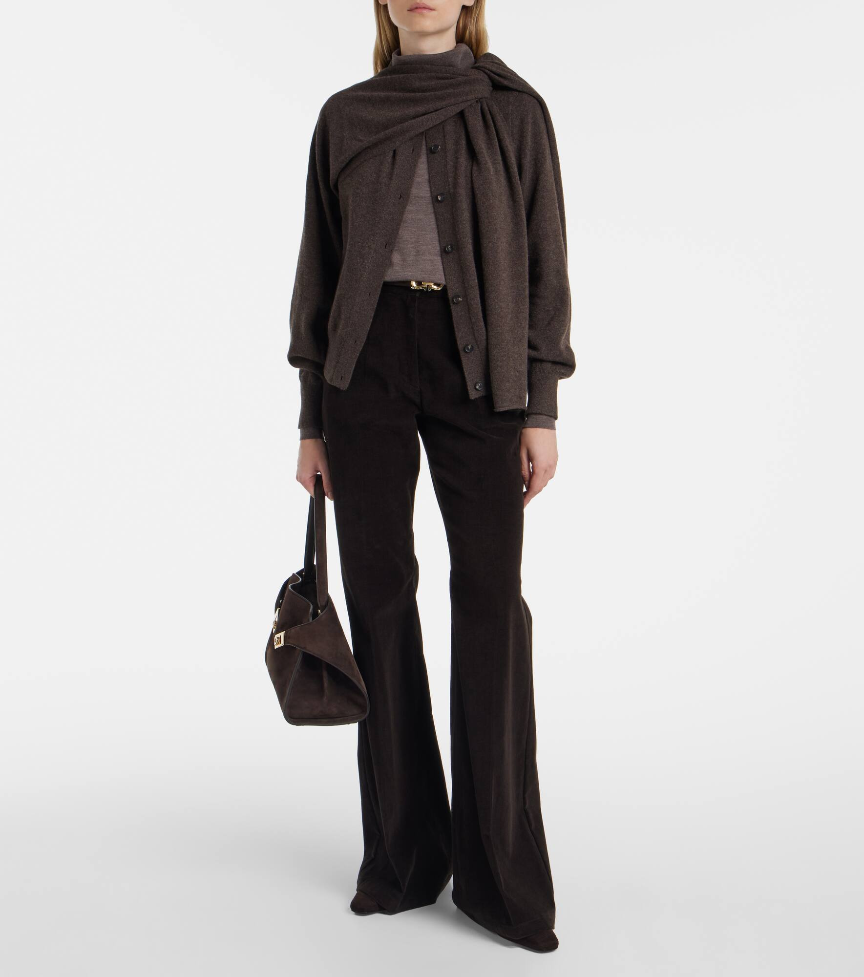 Draped cashmere cardigan - 2