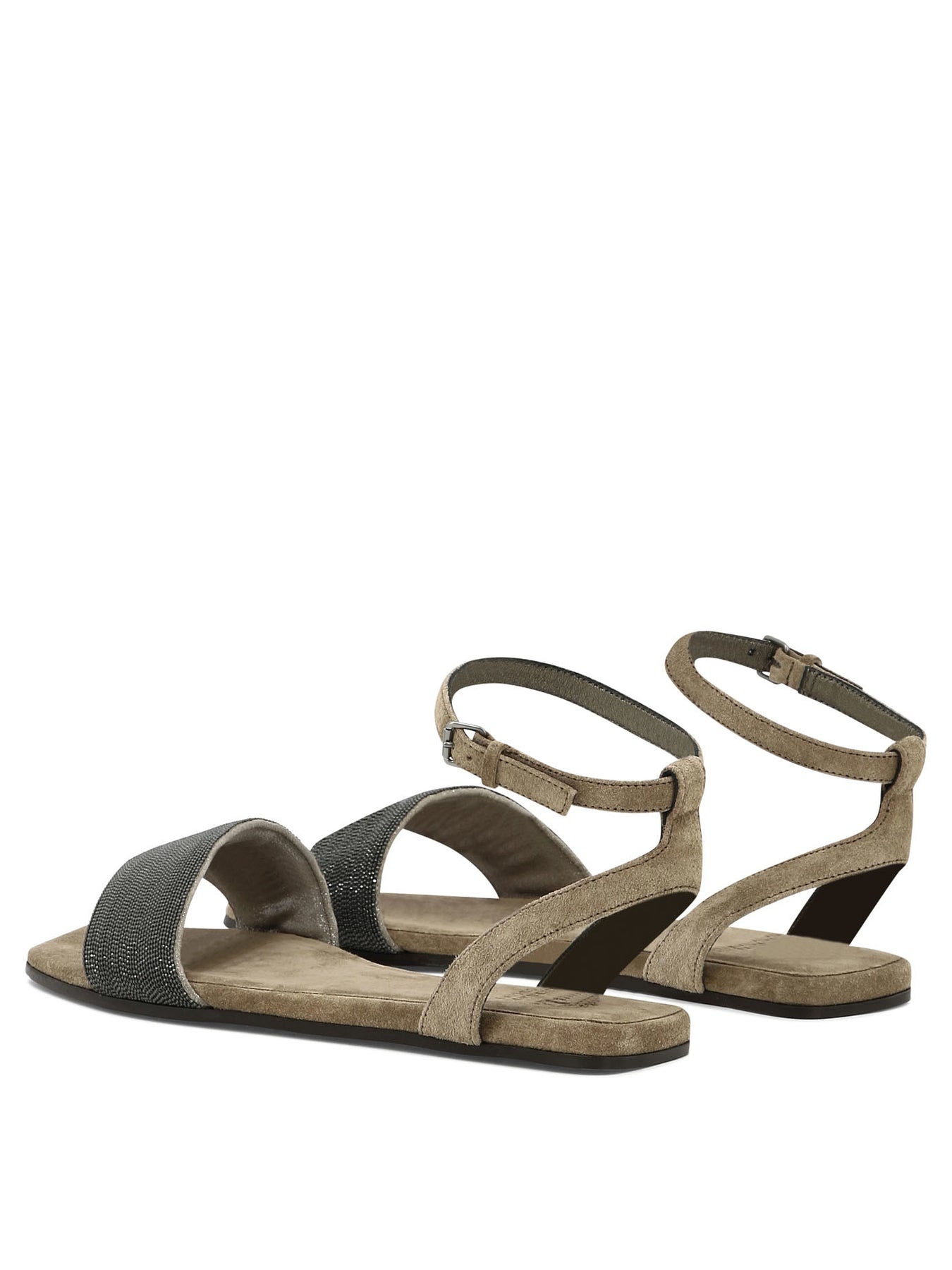 With Precious Strap Sandals Beige - 2