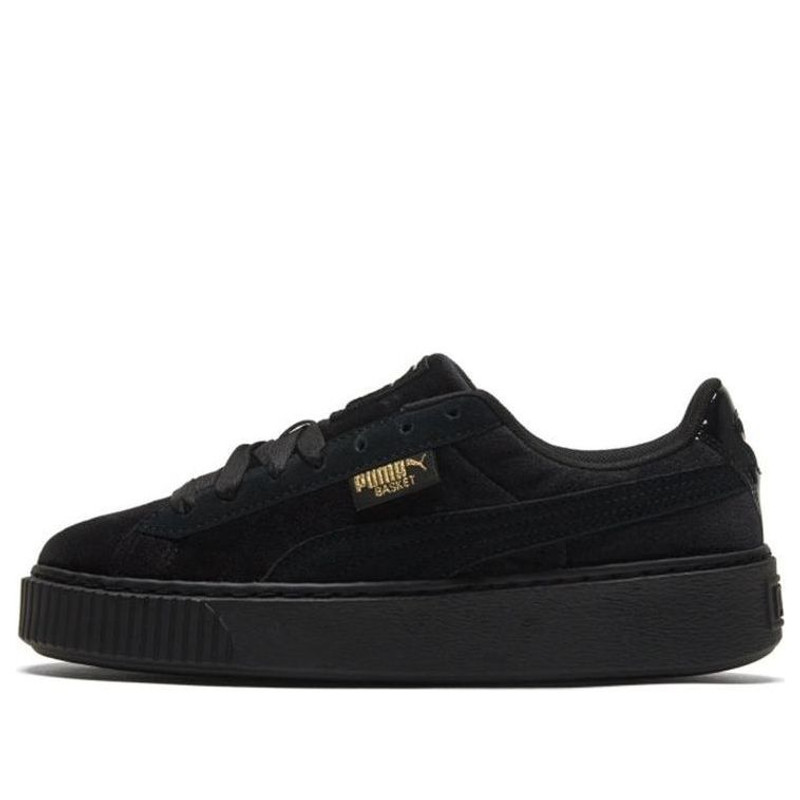 (WMNS) PUMA Platform Velvet 'Black Gold' 373935-01 - 1