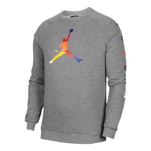 Air Jordan Casual Sports Round Neck Pullover 'Grey Rainbow' DA6729-091 - 1