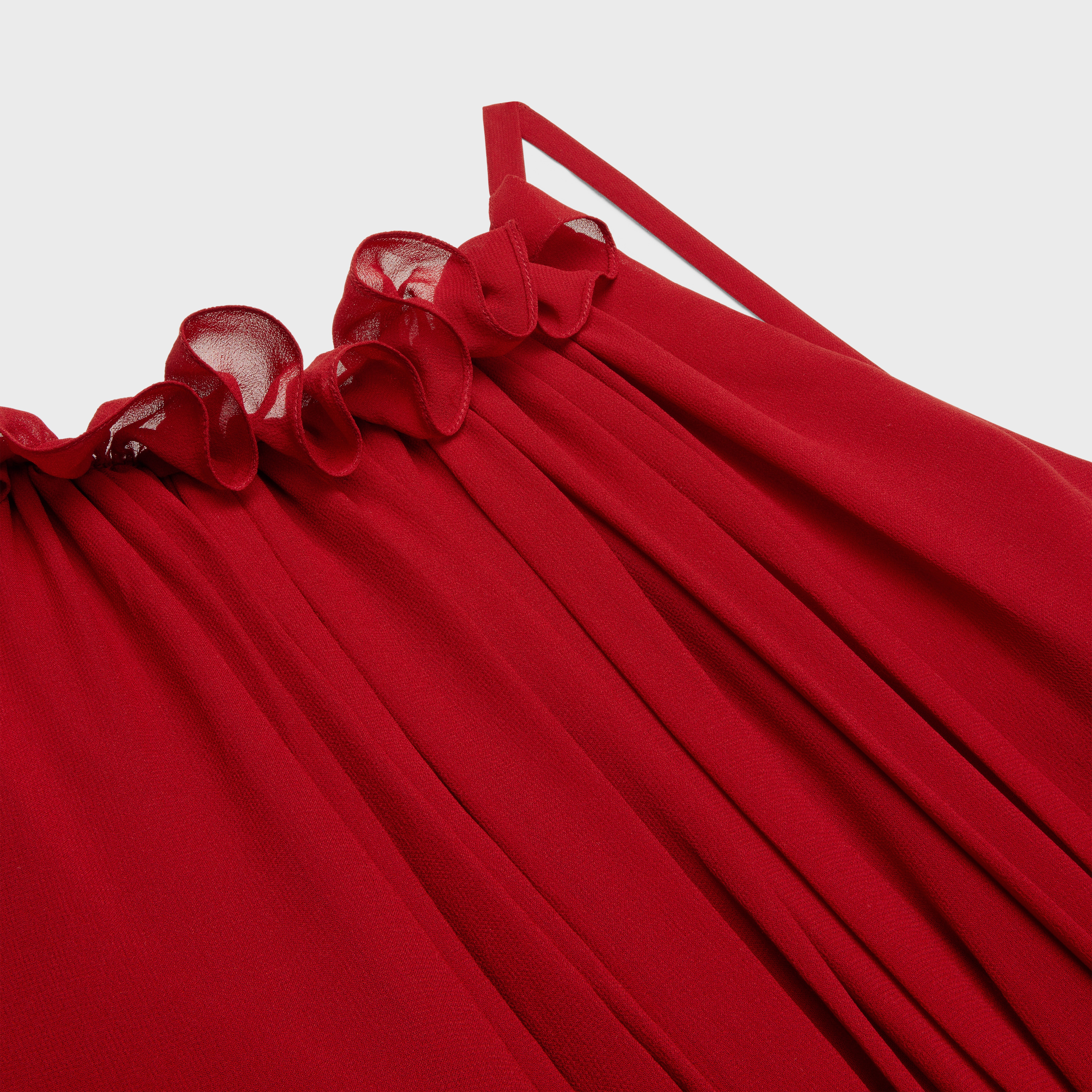 long open back dress in silk georgette - 3