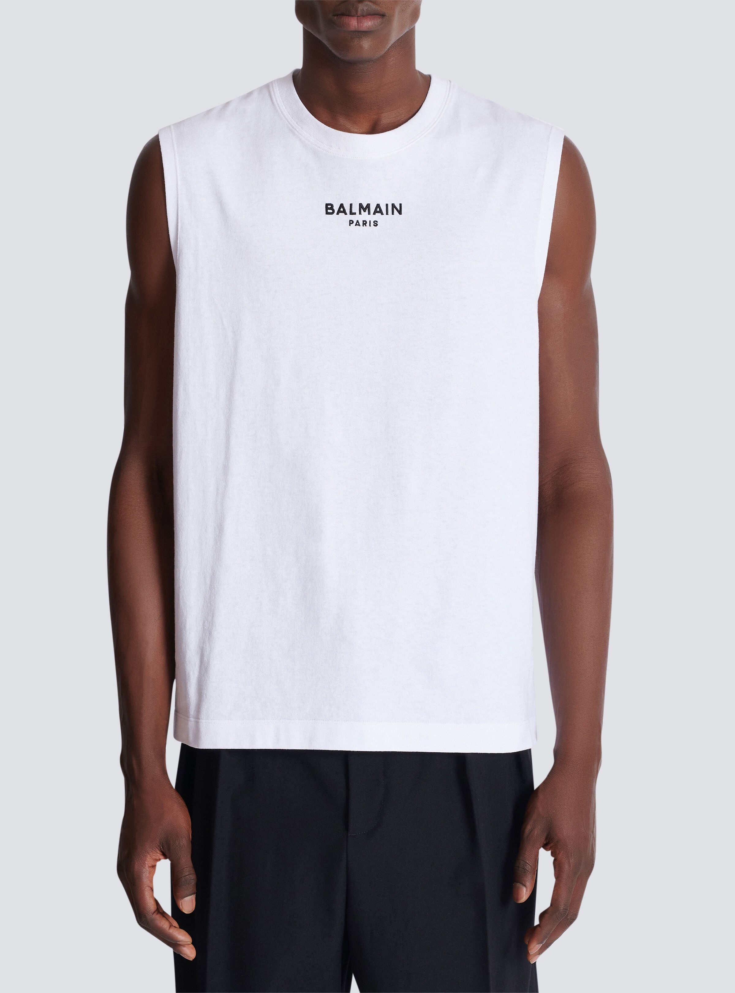 Balmain Paris embroidered vest top - 5
