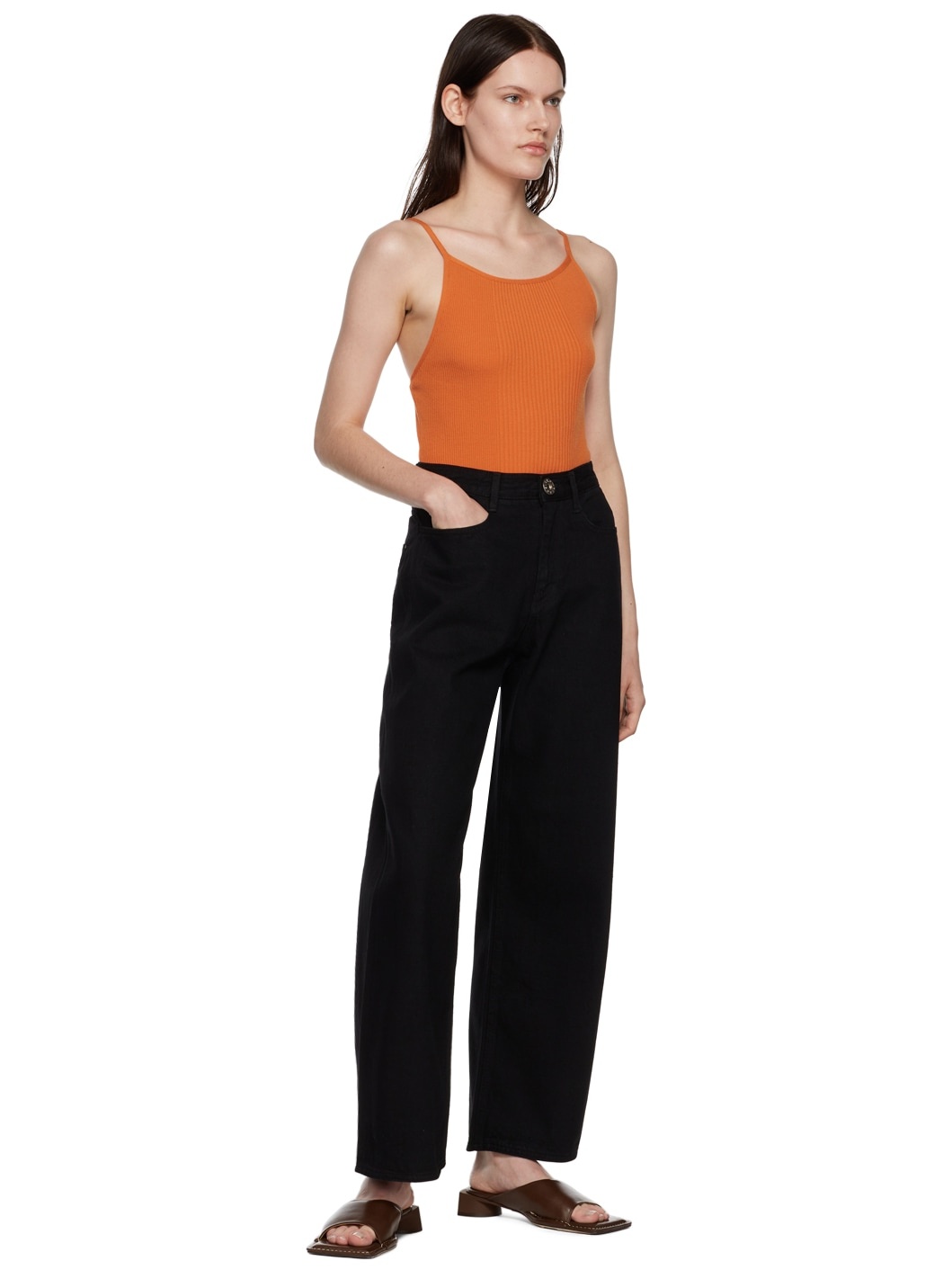 Orange Rib Bodysuit - 5