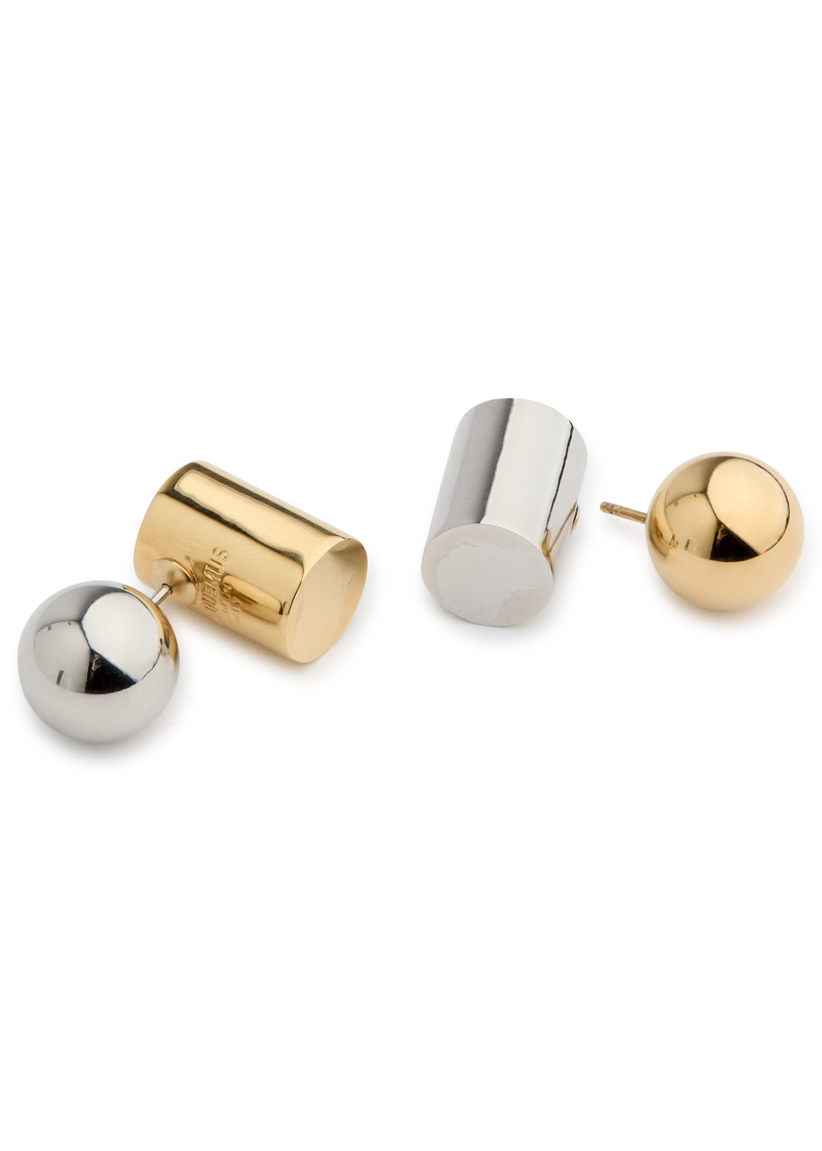 Le Boucles Perlina two-tone stud earrings - 3