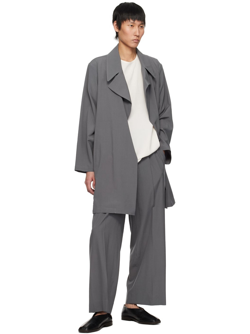 YOKE Gray Fine Wool Coat outlook