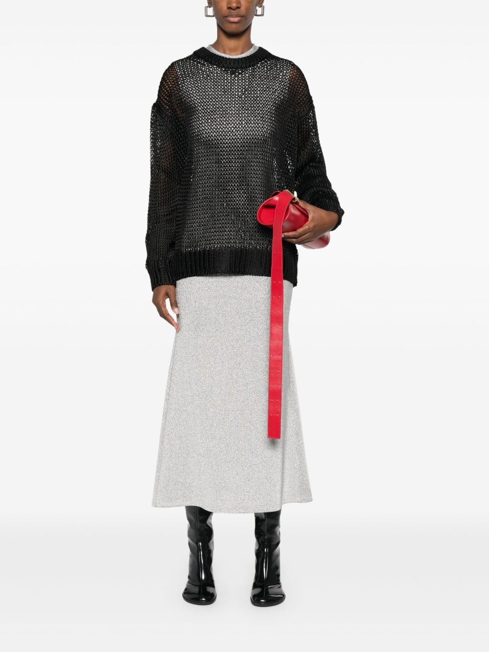 open-knit sweater - 2