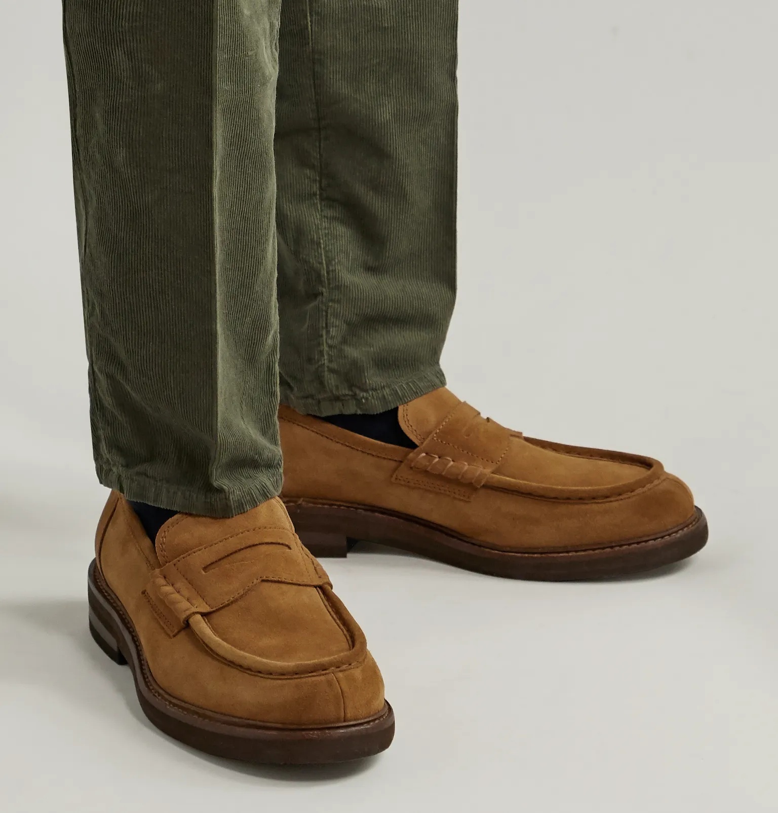 Suede Penny Loafers - 4