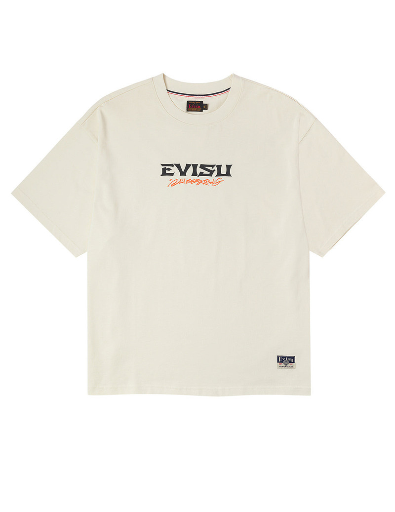 EVISU Crane and Logo Print Loose Fit T-shirt outlook