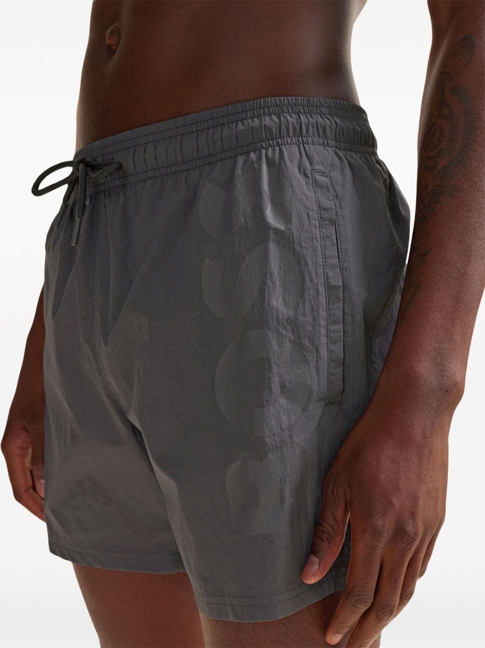 logo-print swim shorts - 4