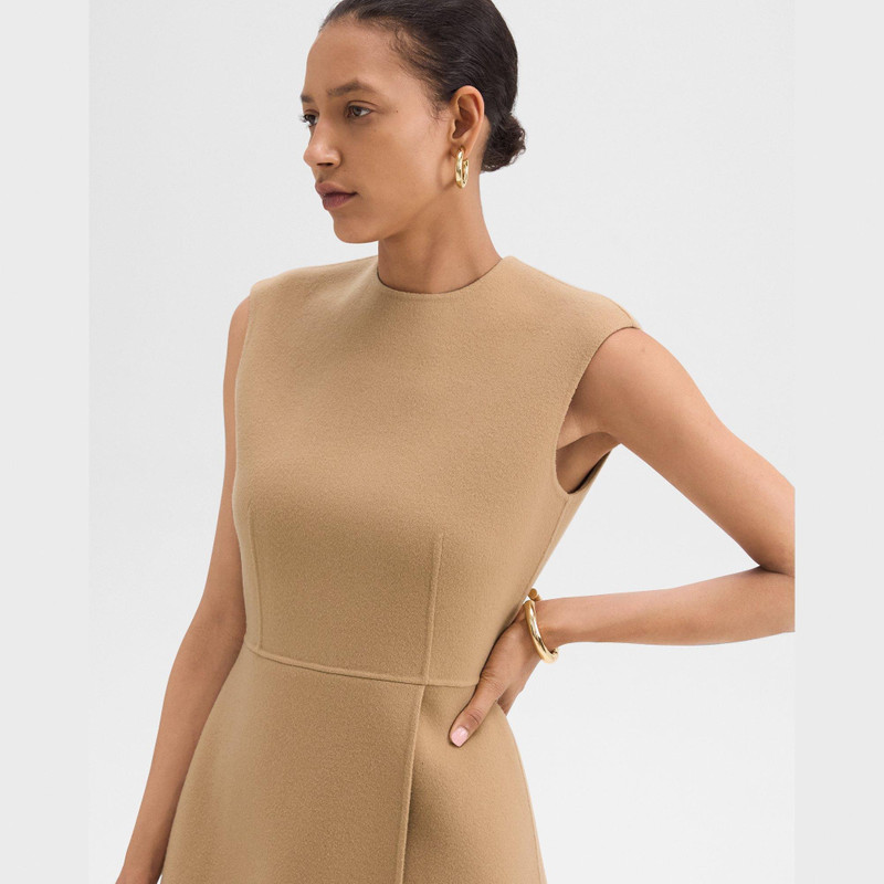 Mini Wrap Dress in Double-Face Wool-Cashmere 5