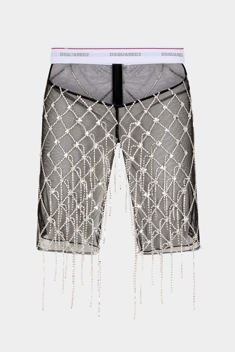 CRYSTAL CAGE MINI SKIRT - 1