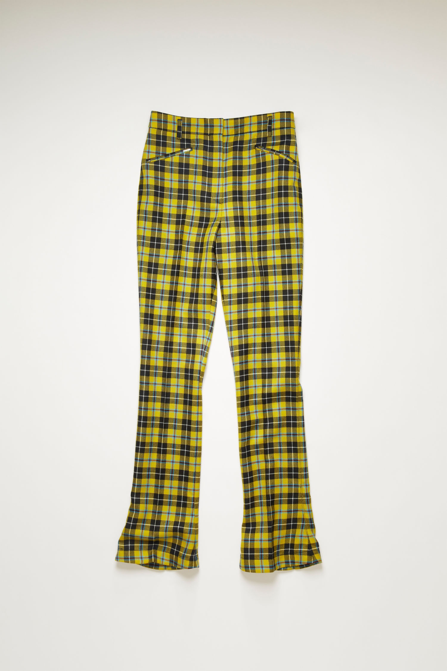 Slim-fit checked trousers yellow/black - 1