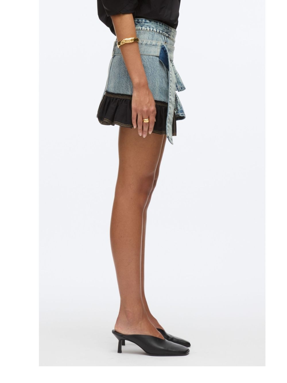 denim mini skirt - 5