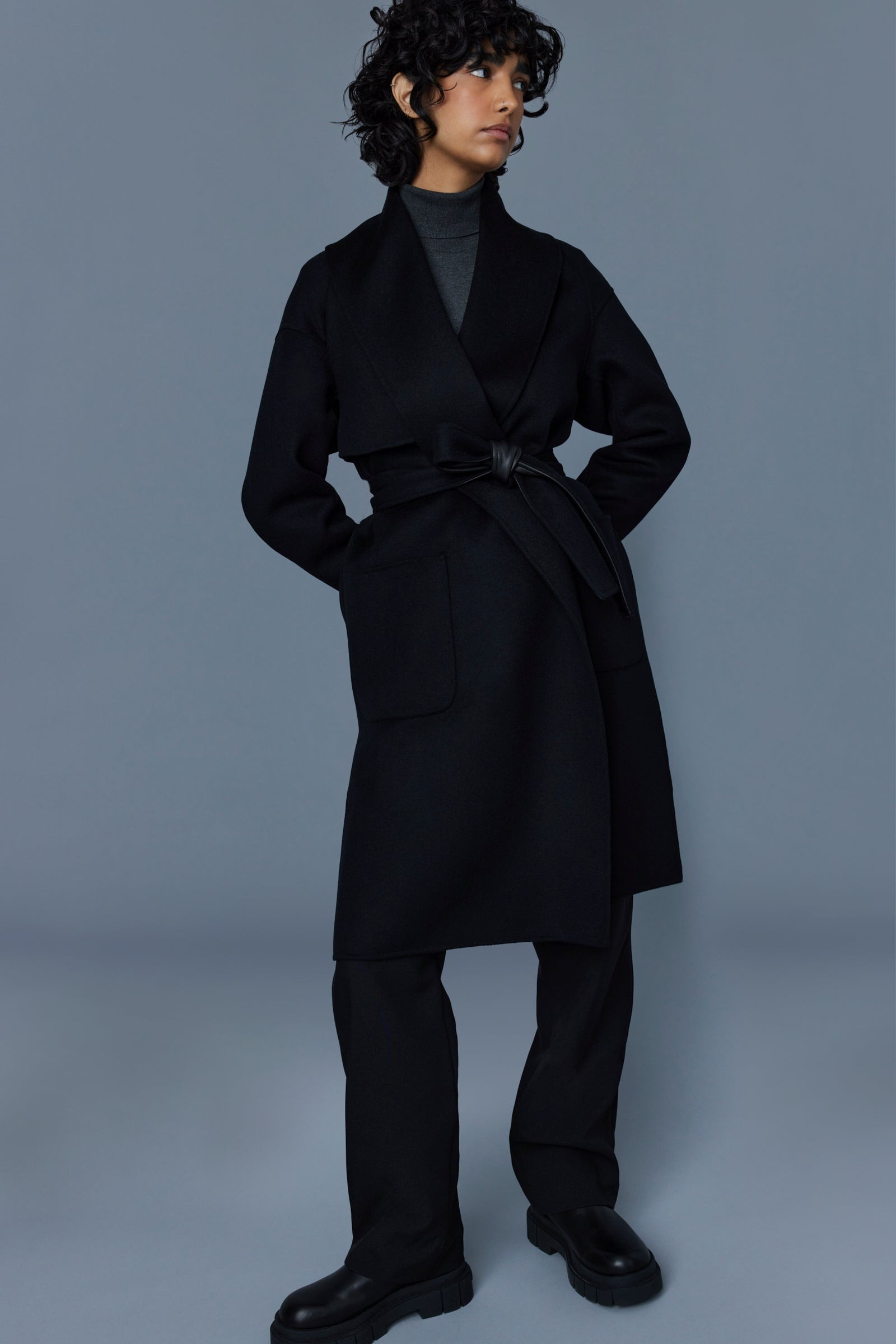 THALIA Double-face wool robe coat - 5