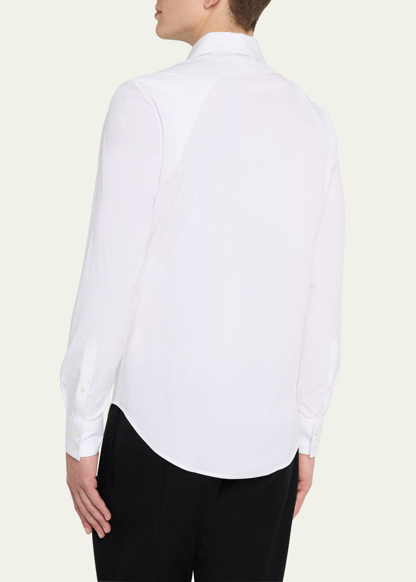 Men's Logo-Tape Harness Dress Shirt - 3