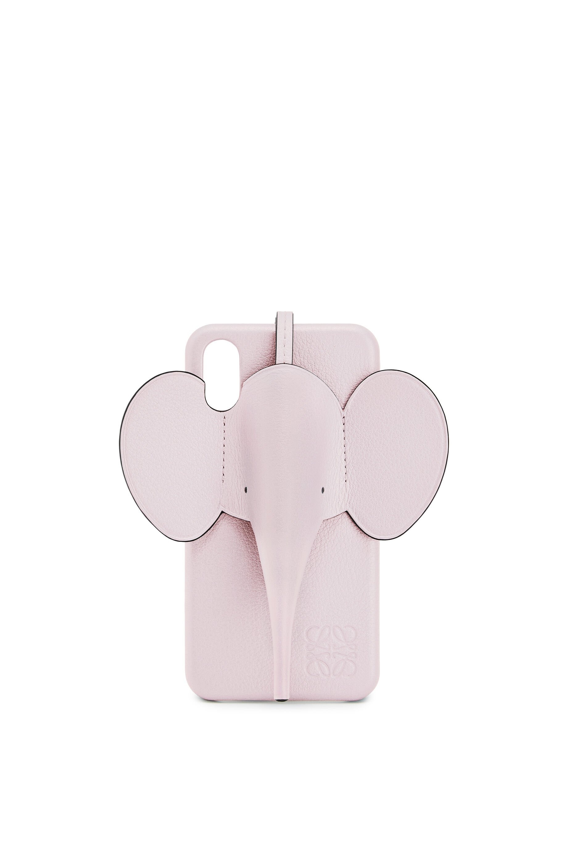 Elephant cover for iPhone X/XS in pearlized calfskin - 1