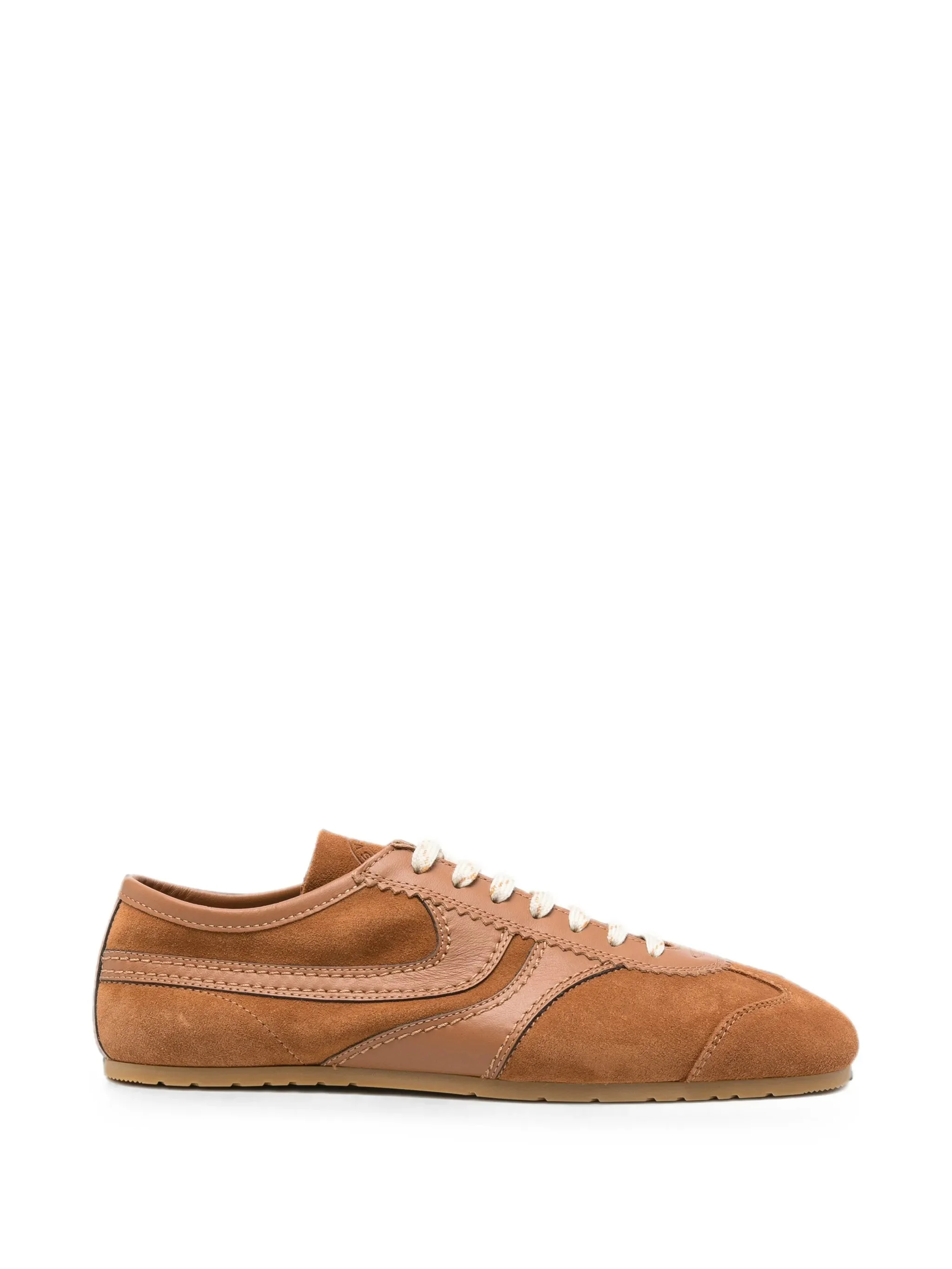 Dries Van Noten Panelled Lace-up Suede Sneakers - 1