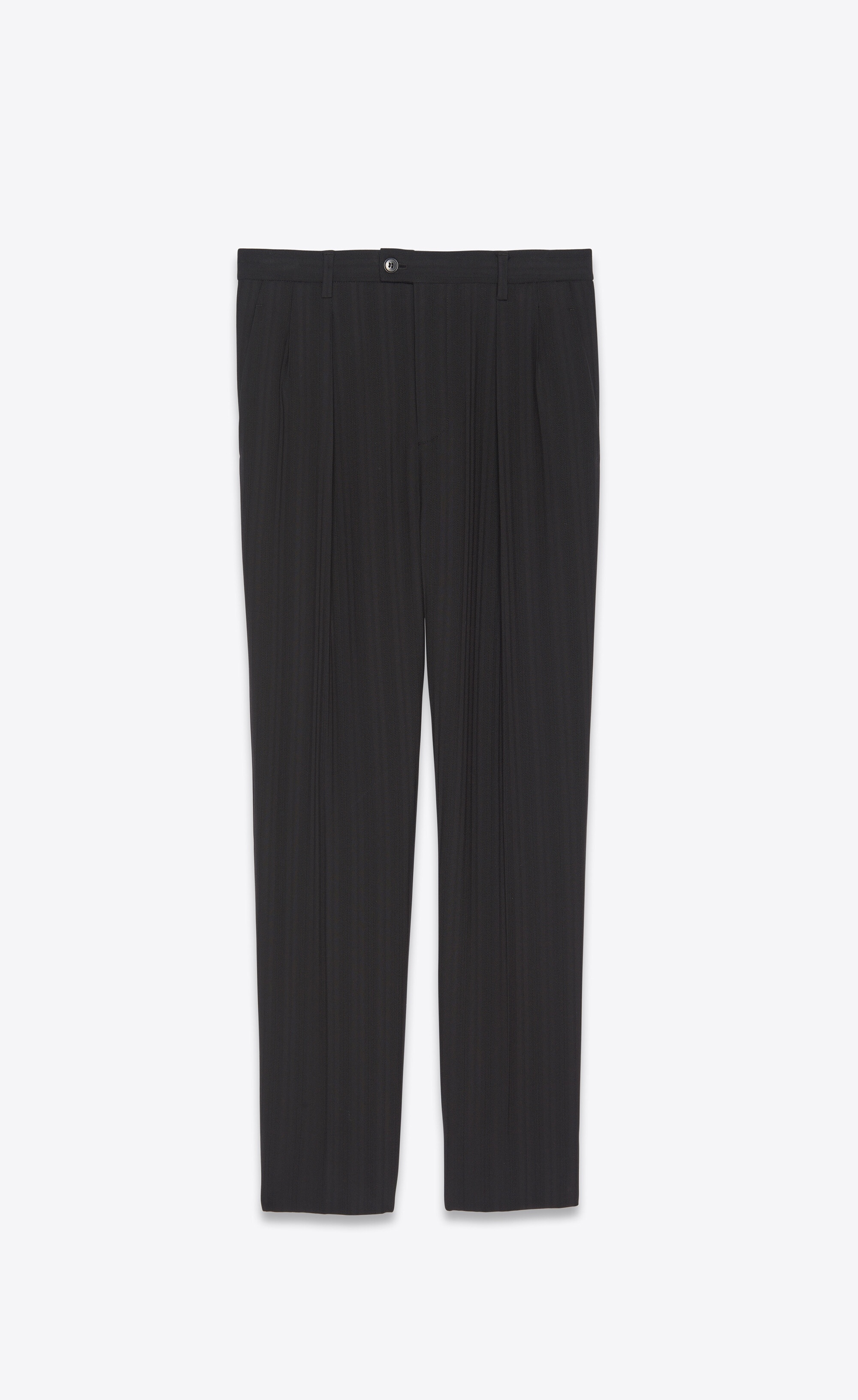 high-rise pants in striped gabardine - 1