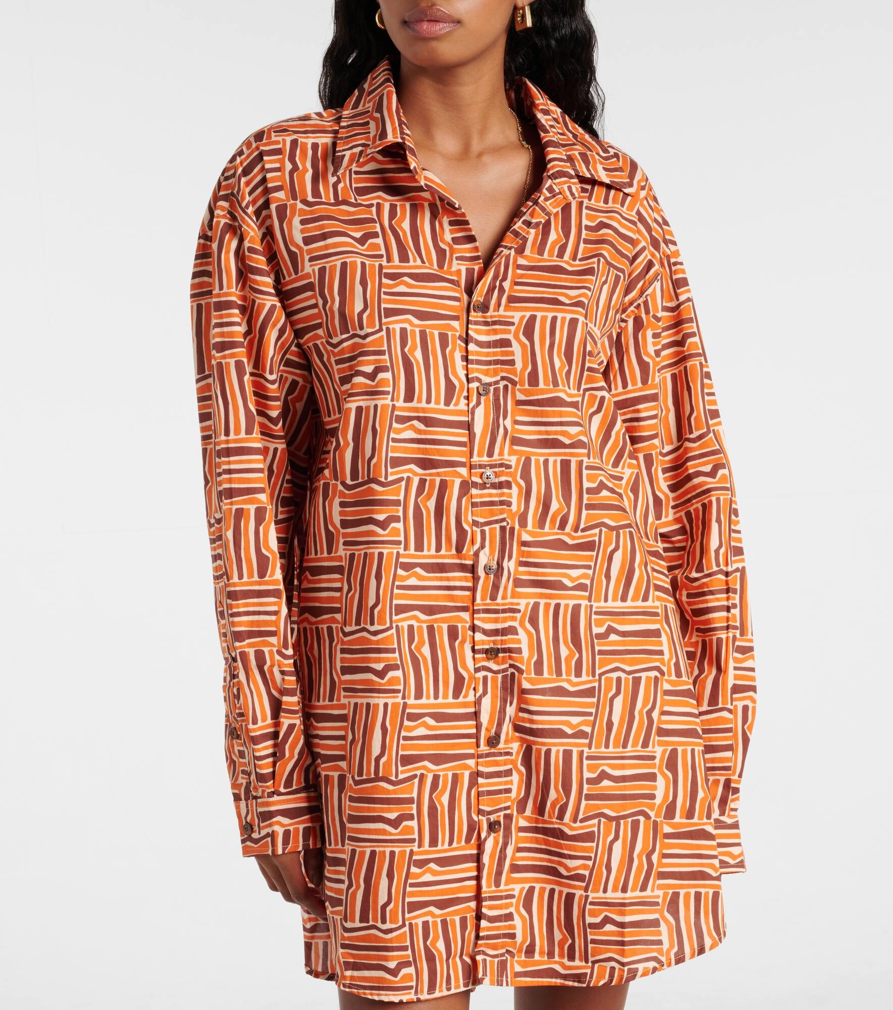 Striped cotton poplin shirt - 4