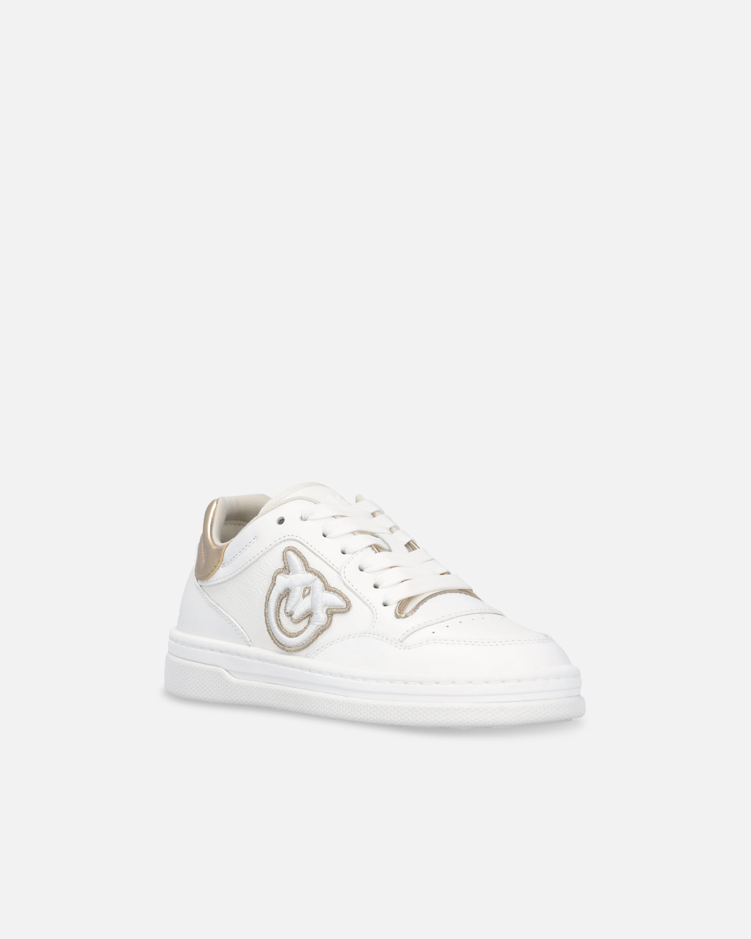 LEATHER SNEAKERS WITH EMBROIDERED SIDE LOGO - 2