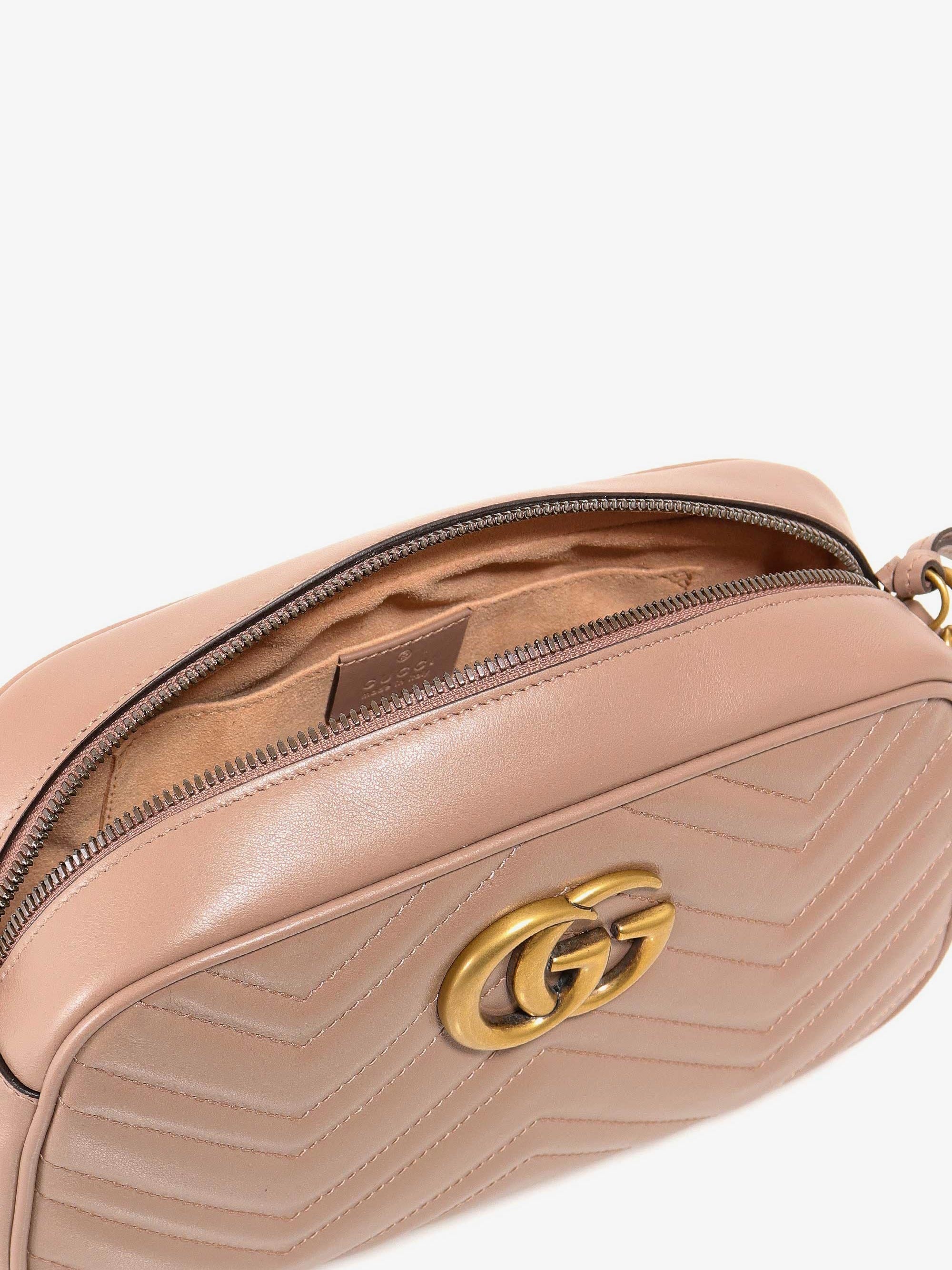 Gucci Woman Gg Marmont Woman Pink Shoulder Bags - 4