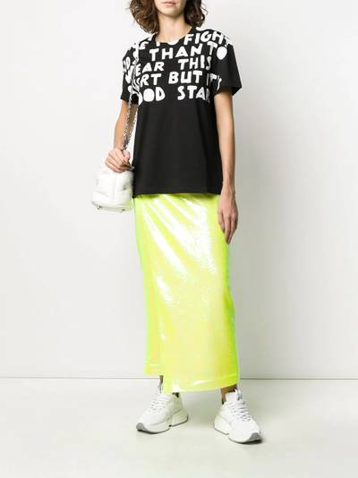 Maison Margiela oversized slogan print T-shirt outlook