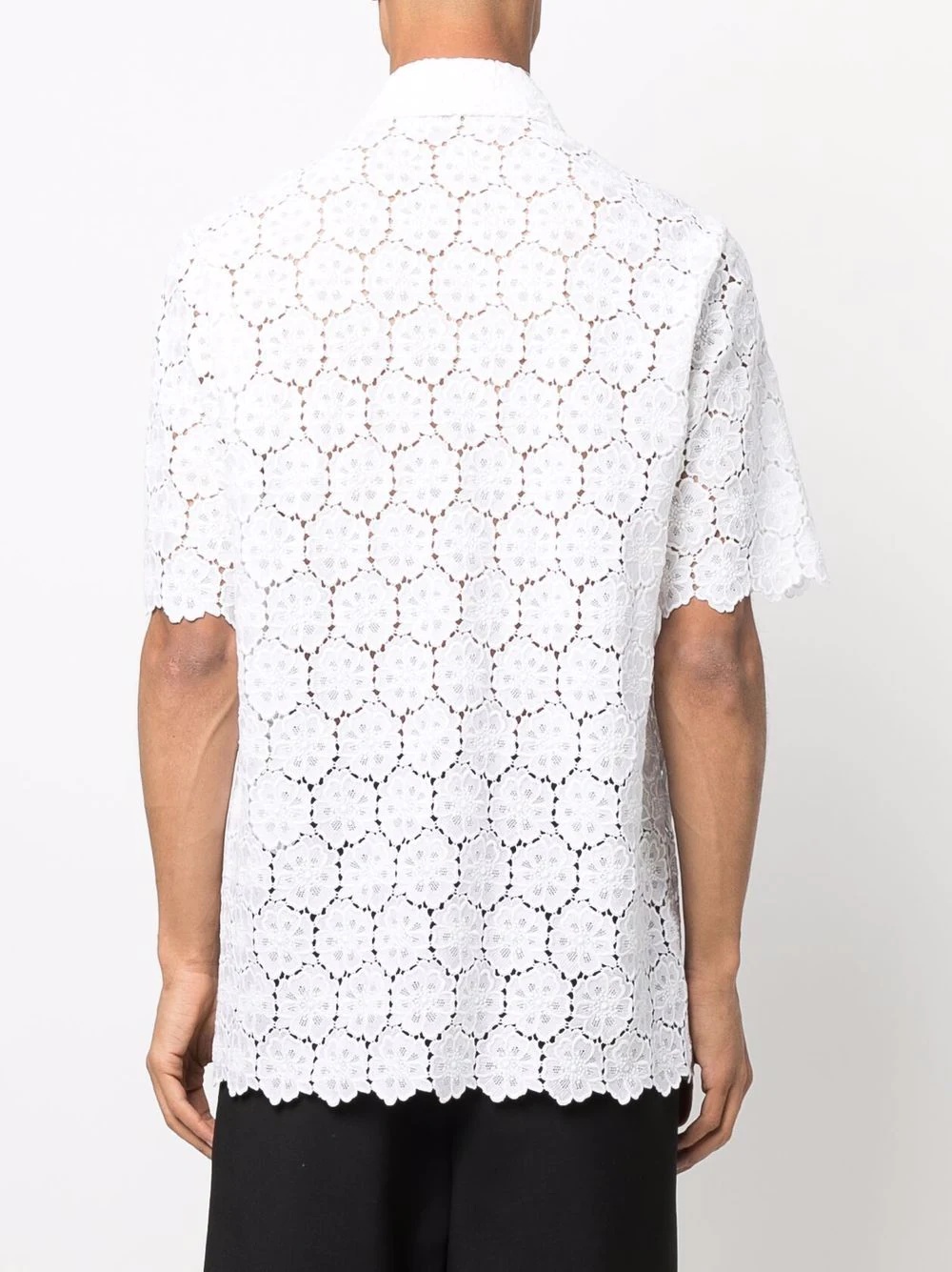 embroidered-design short-sleeve shirt - 4