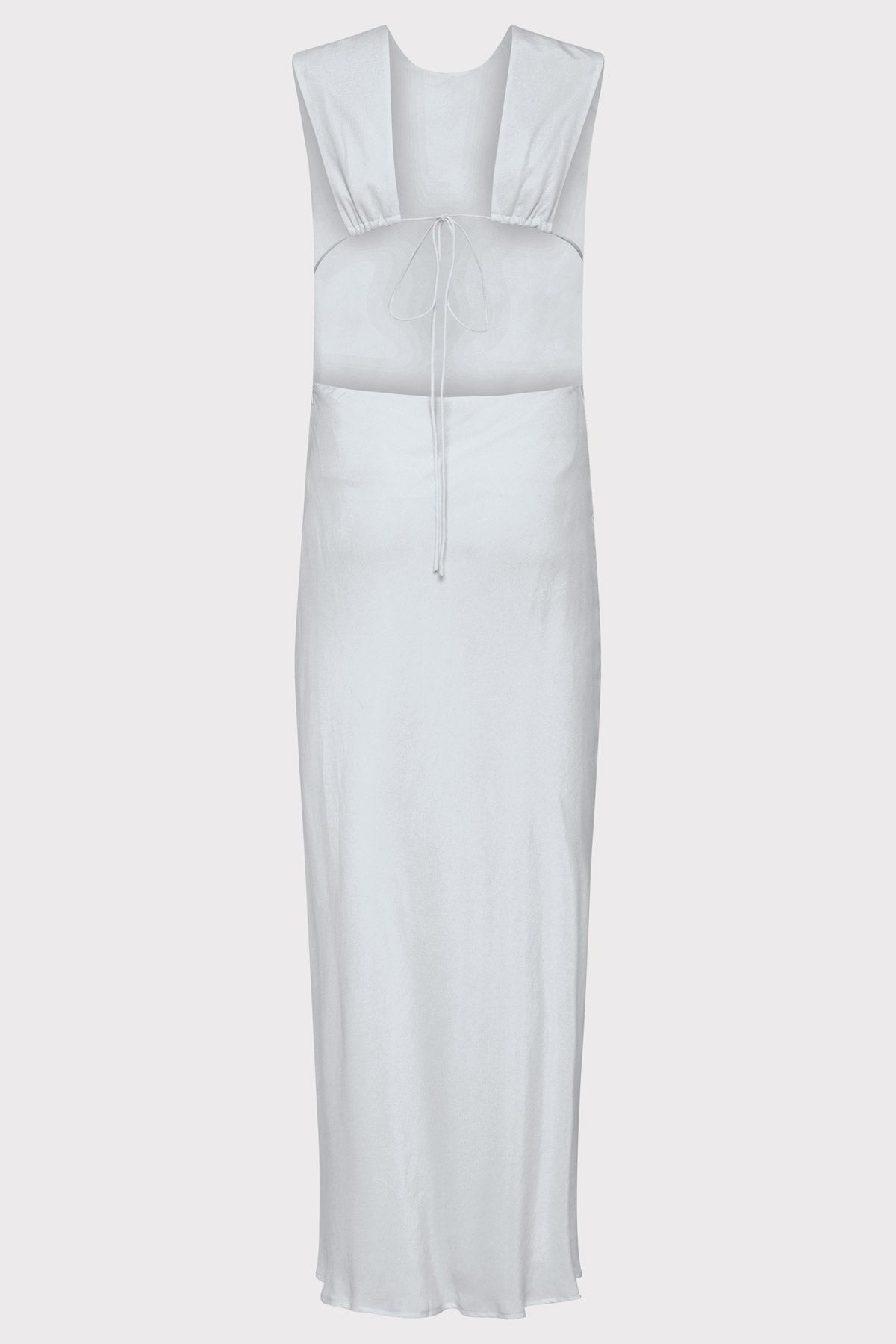 Soft Silk Rouleau Tie Dress - Silver - 8