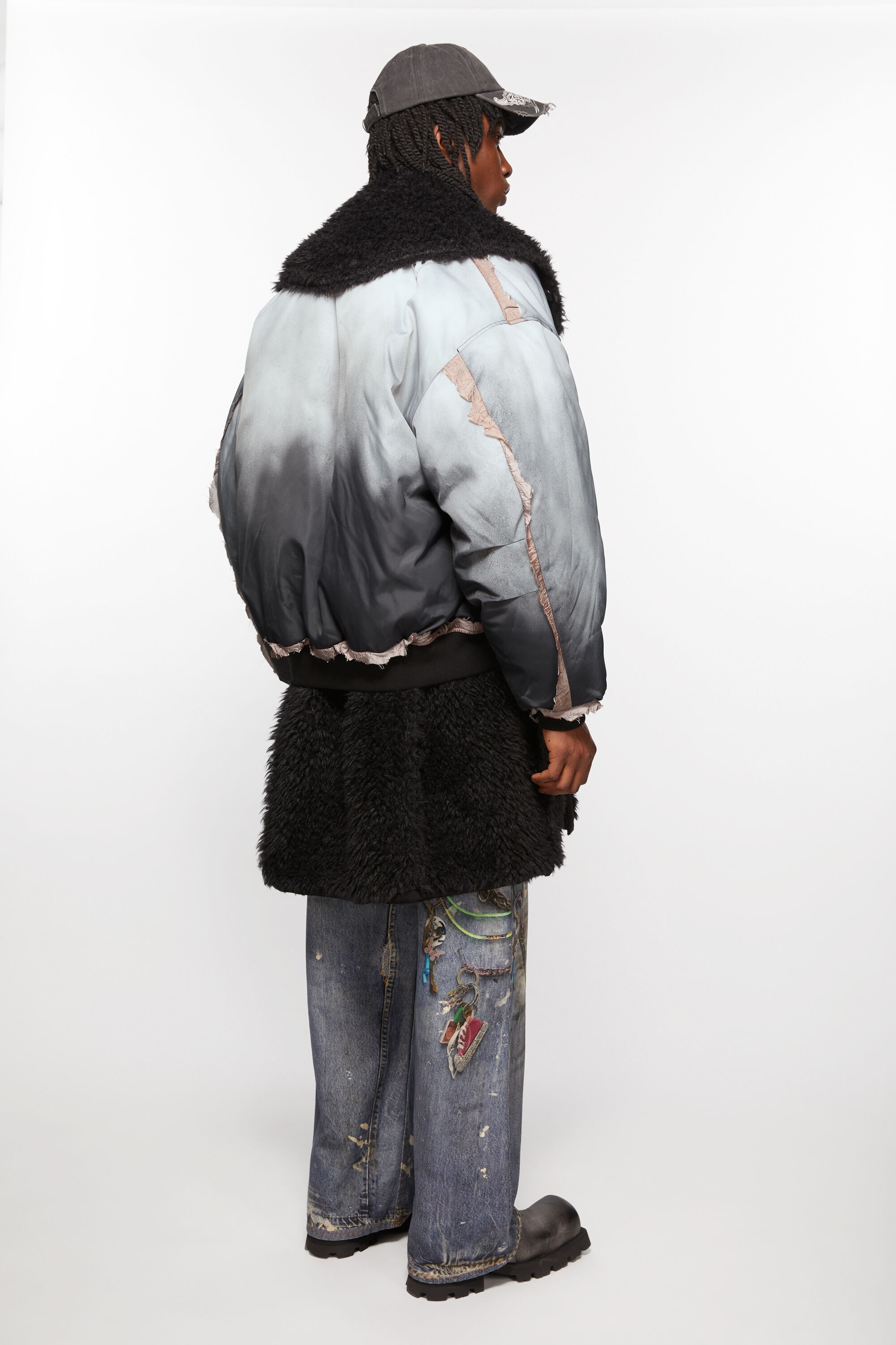 Bomber layered coat - Faded black - 4