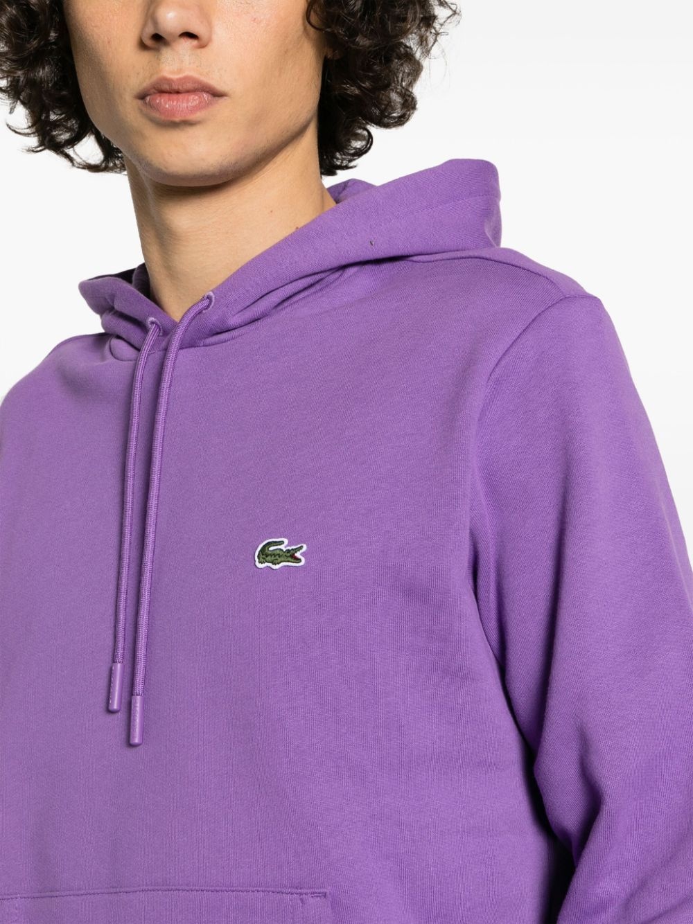 logo-embroidered cotton-blend hoodie - 5