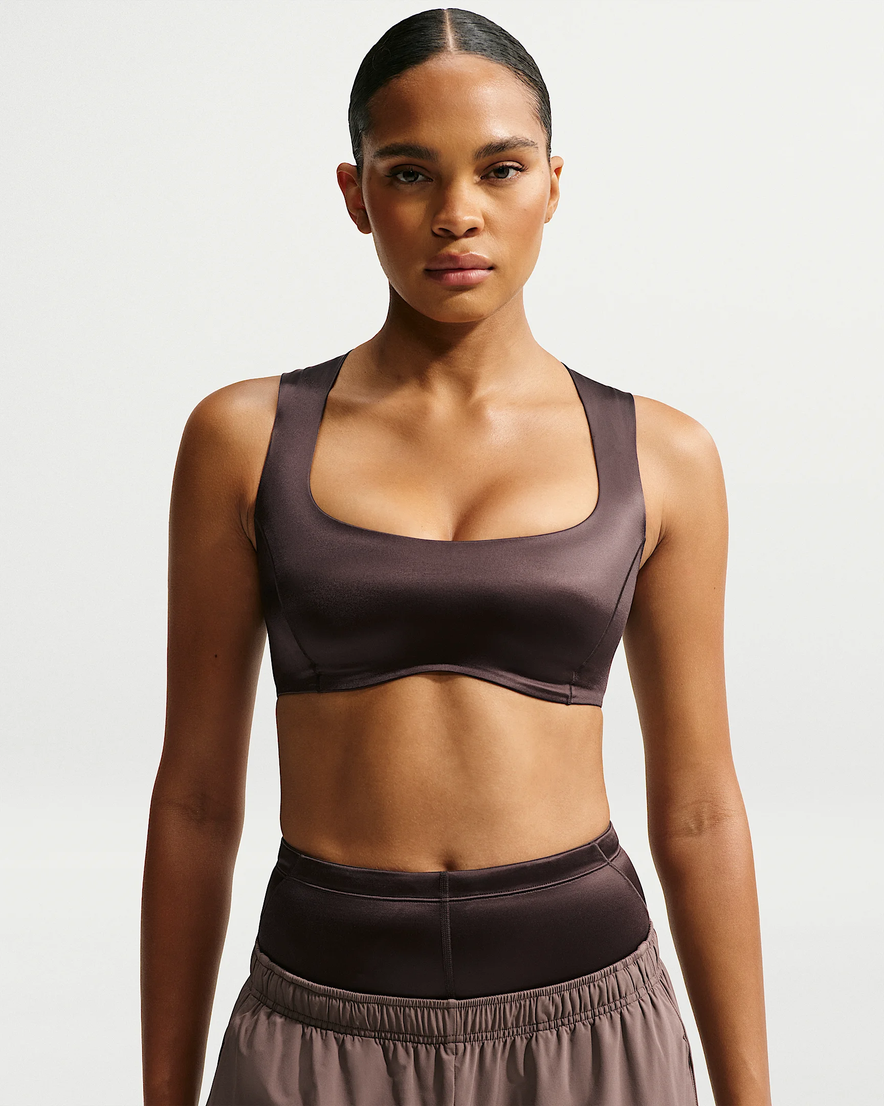 NikeSKIMS Satin Shine Women's Open-Scoop Bra - 1