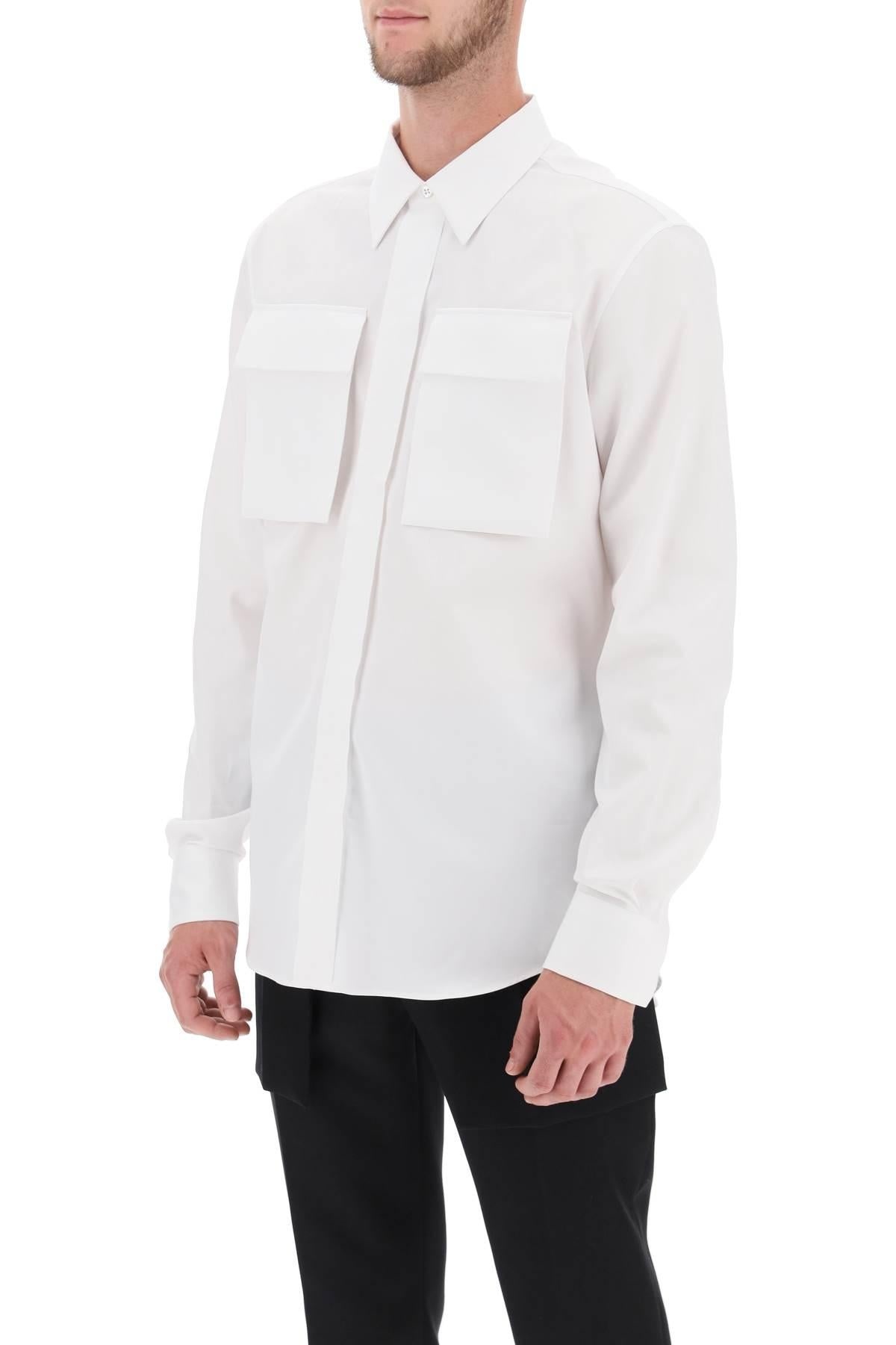 ALEXANDER MCQUEEN - REGULAR SHIRT IN POPLIN - 5