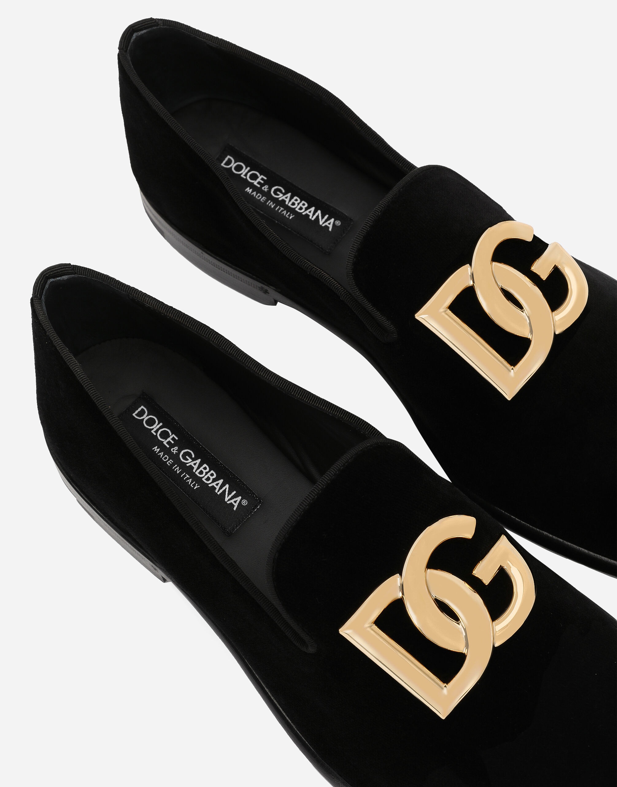 Velvet slippers with DG logo - 5