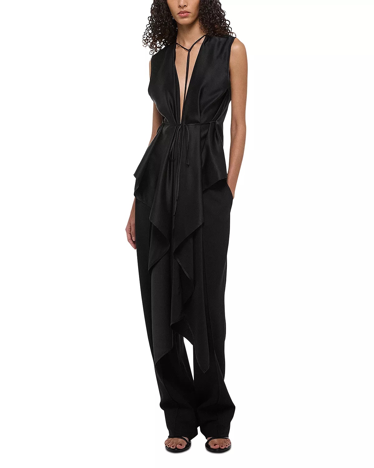 Silk Scarf Drape Top - 5