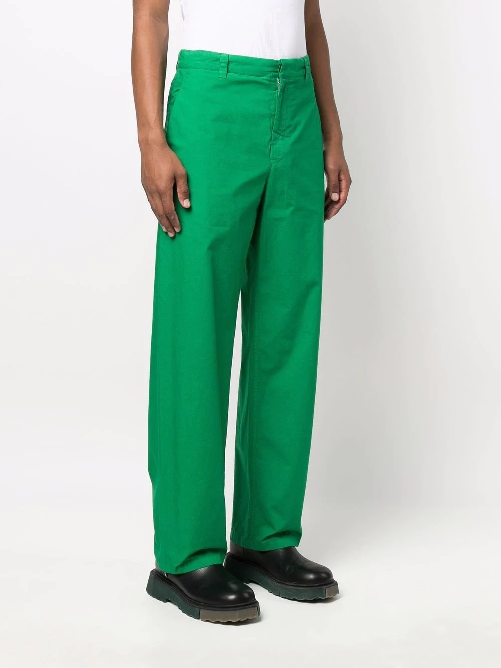 wide-leg cotton trousers - 3