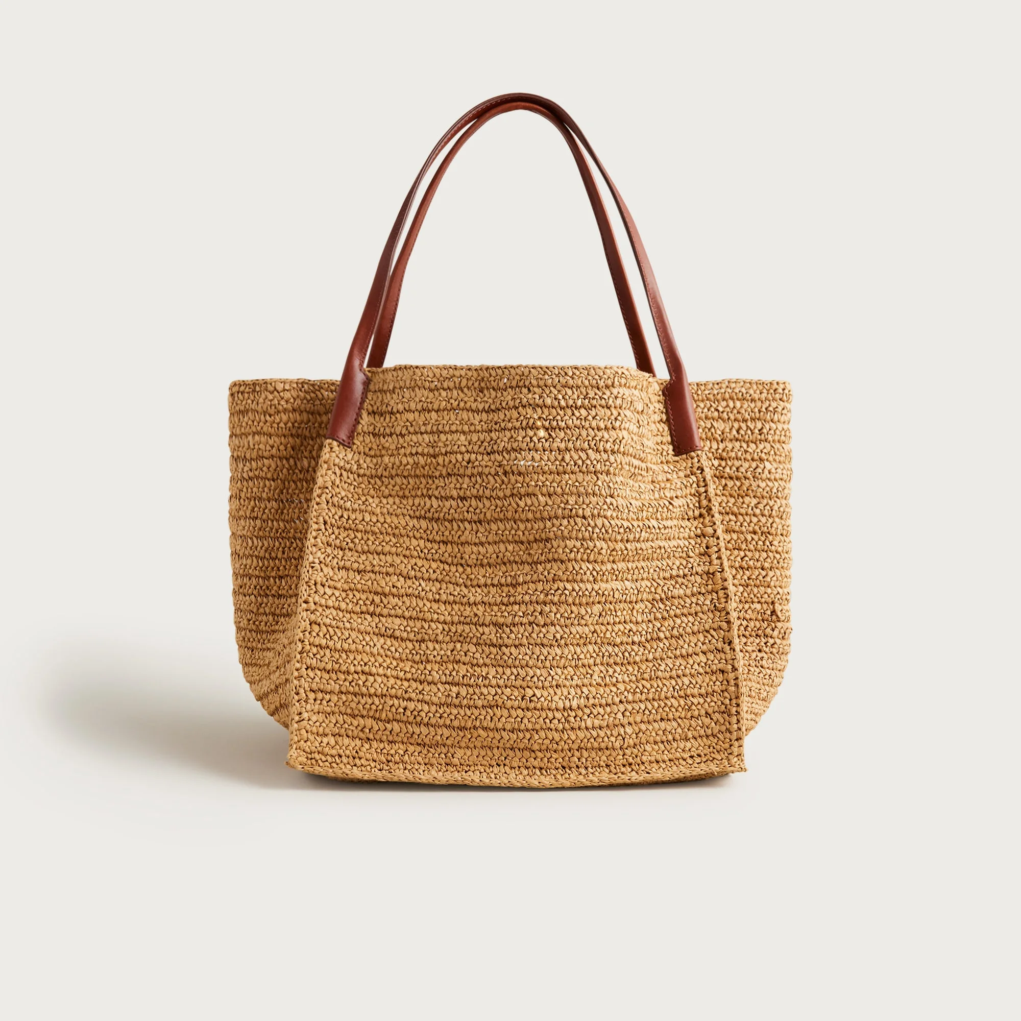 Large handknotted packable tote bag - 1