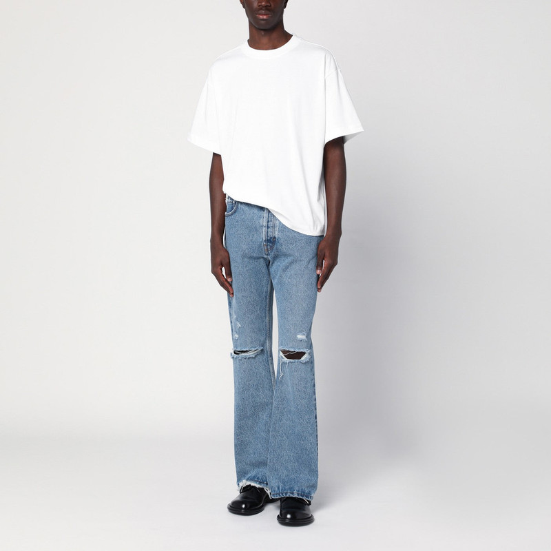 Séfr White cotton crew-neck T-shirt outlook
