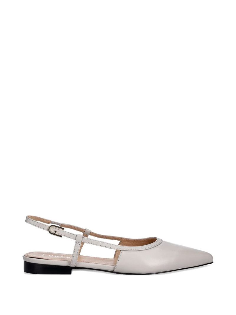 pointed buckle leather ballet flats 1