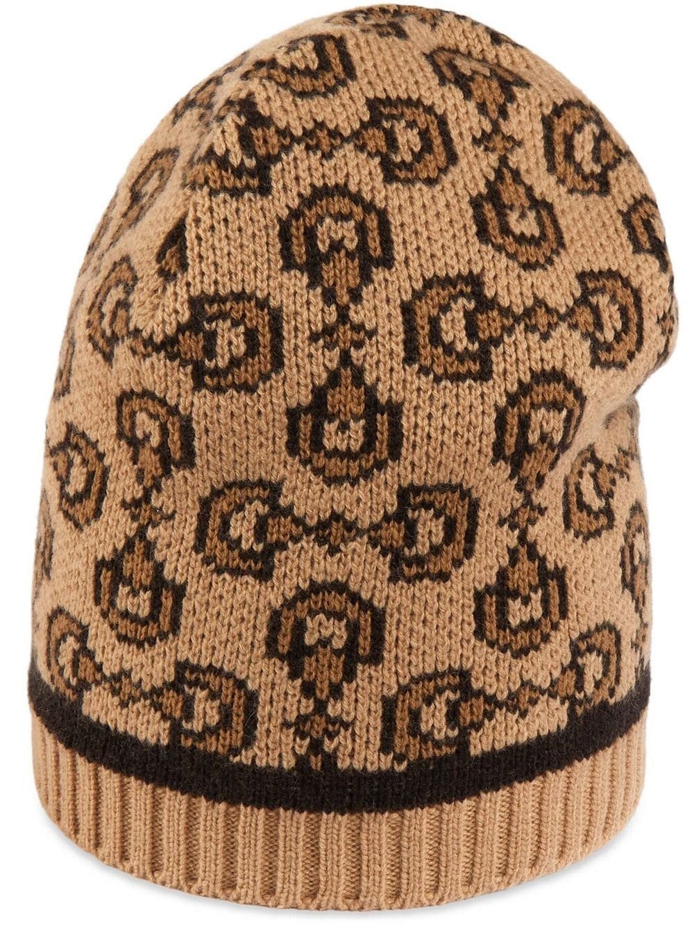 Horsebit intarsia-knit hat - 1