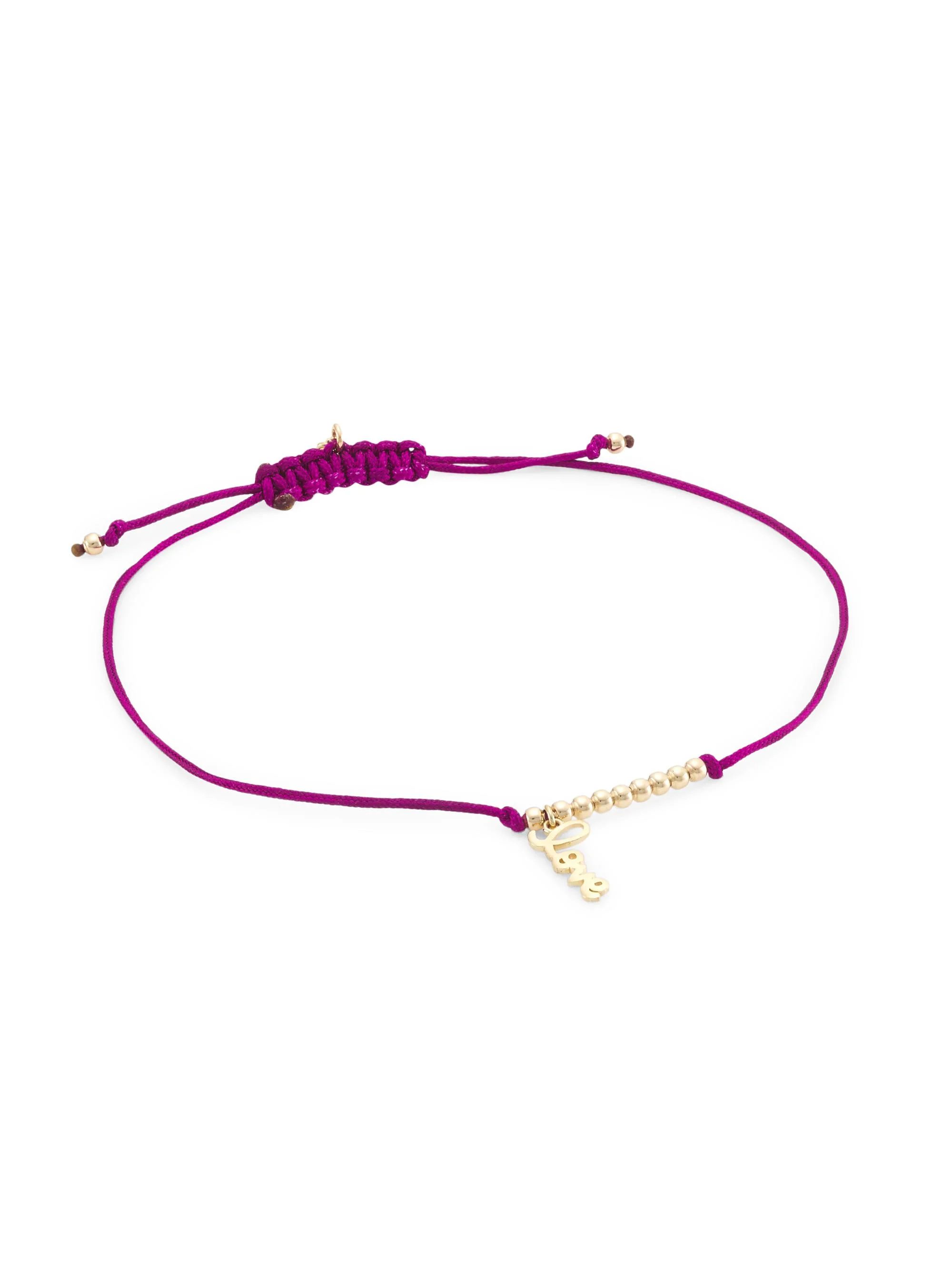 Women's Pure Love Script On Raspberry Cord - 1