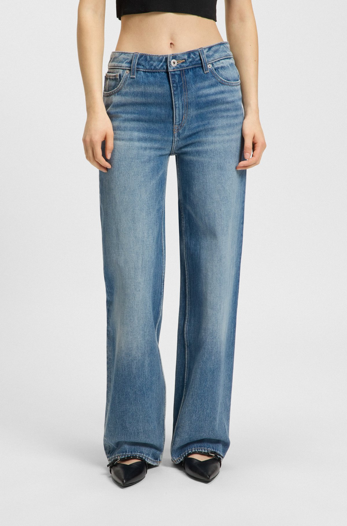 BAGGY-FIT JEANS IN BLUE RIGID DENIM - 2