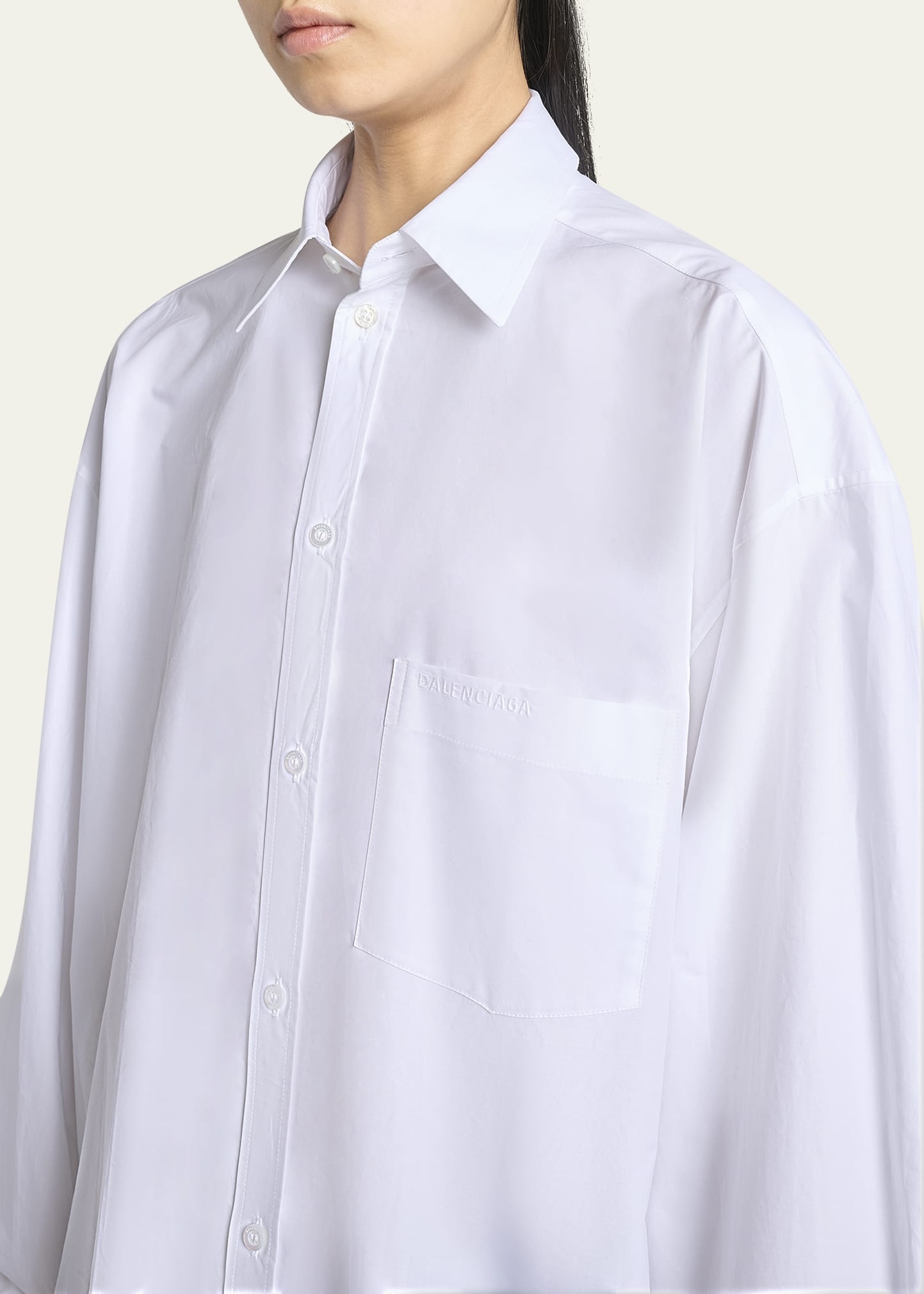 Knotted Cuff Poplin Blouse - 5