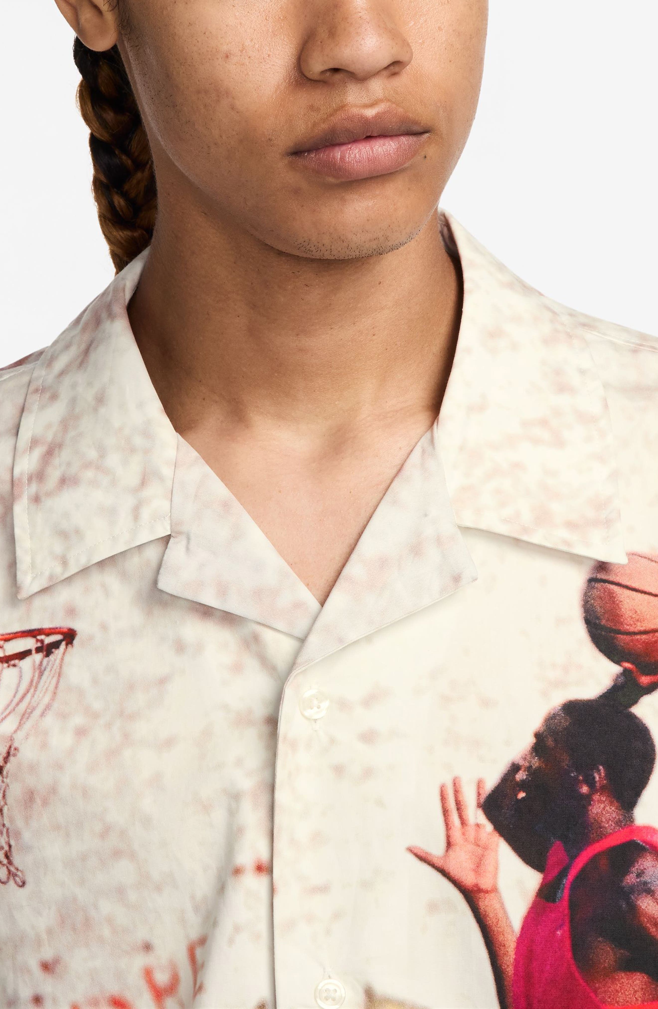 Air Jordan Cotton Camp Shirt in Sail at Nordstrom - 3