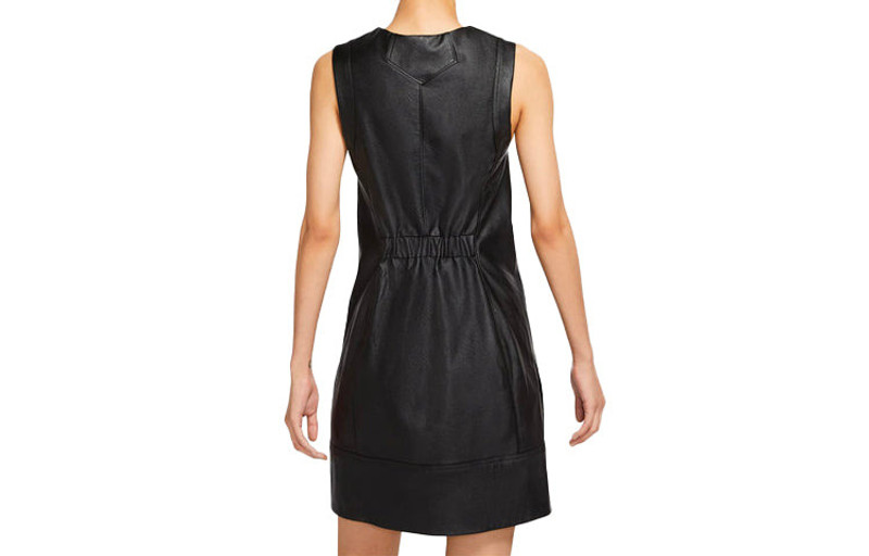 Jordan (WMNS) Air Jordan Collar Zipper Casual A Black Dress DC4824-010 outlook